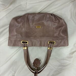 Kipling Mauve Shoulder Bag with Gold Hardware